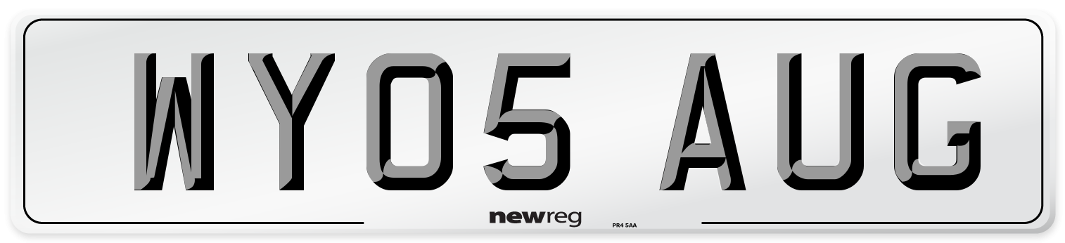 WY05 AUG Number Plate from New Reg